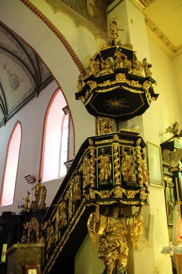 Kanzel der ev. Kirche in Preußisch Holland