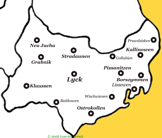 Kirchspiele des Landkreises Lyck