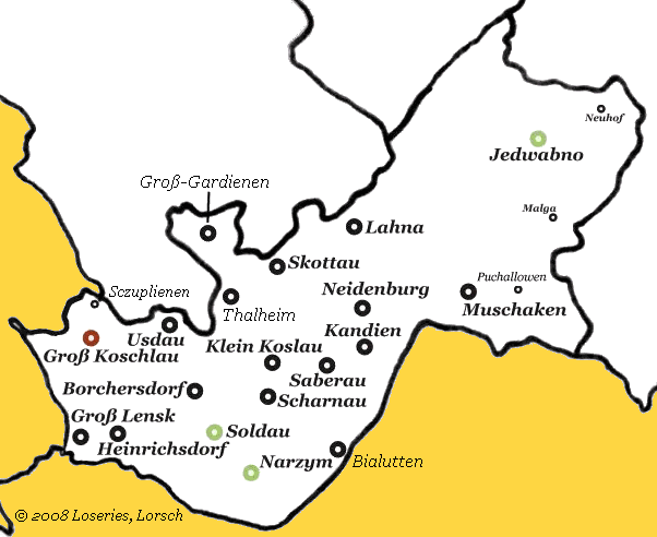 Kirchspiele des Landkreises Neidenburg