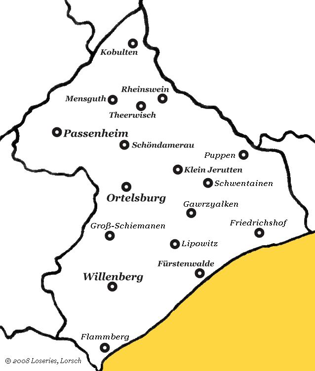Kirchspiele des Landkreises Ortelsburg