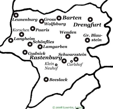 Kirchspiele des Landkreises Rastenburg