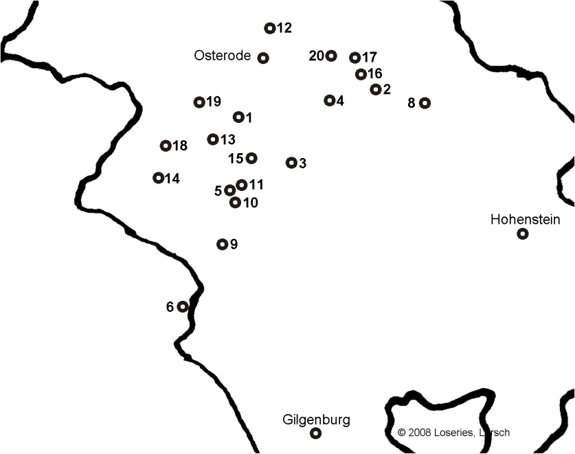 Die kölmischen und freyen Dörfer von Osterode im Jahre 1748