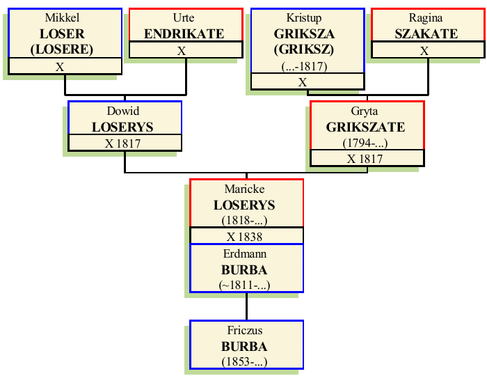 Stammbaum von Maricke
